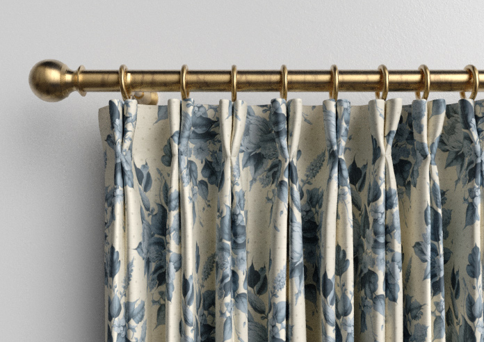 Pensford, Penn Bouquet Raffs Blue - Made to Measure Curtains - Image 10